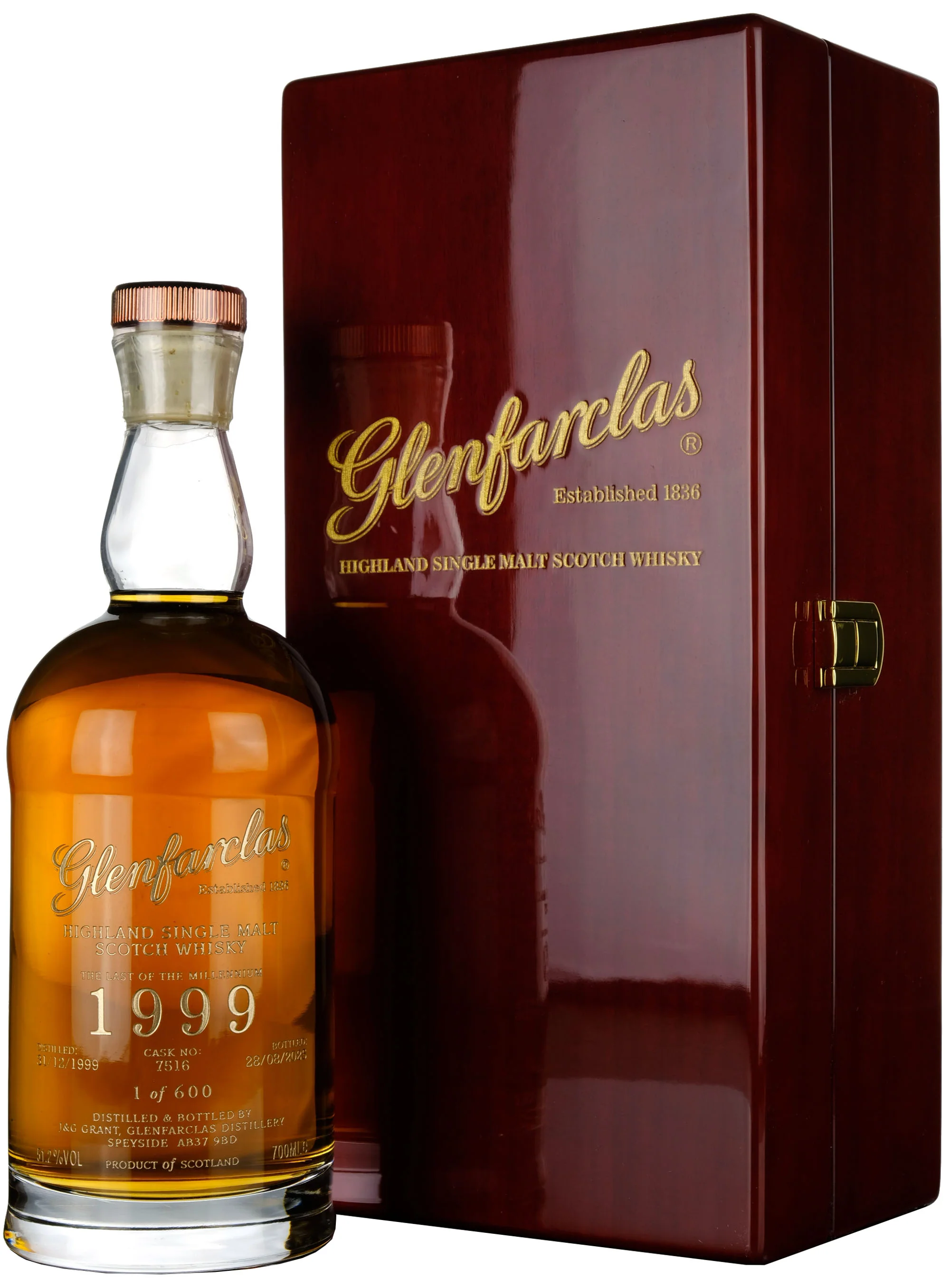Glenfarclas 1999-2025 | 25 Year Old Glencairn Crystal Decanter Single Cask 7516 - Image 2