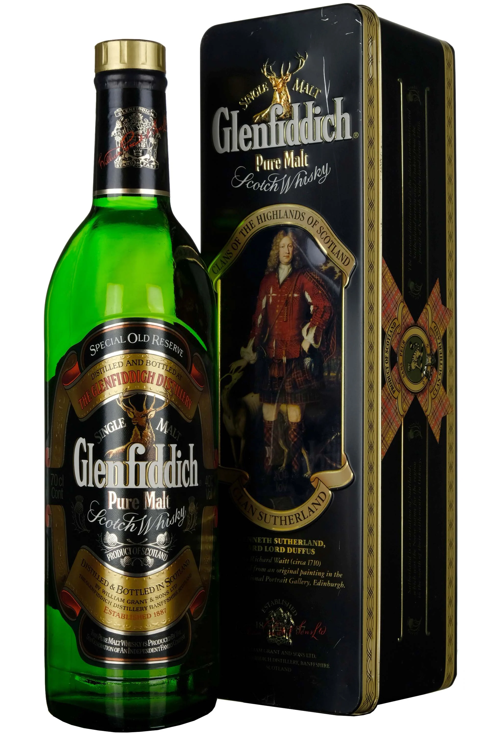 Glenfiddich Special Old Reserve 1990s Clans Of The Highlands Of Scotland Clan Sutherland - Image 2