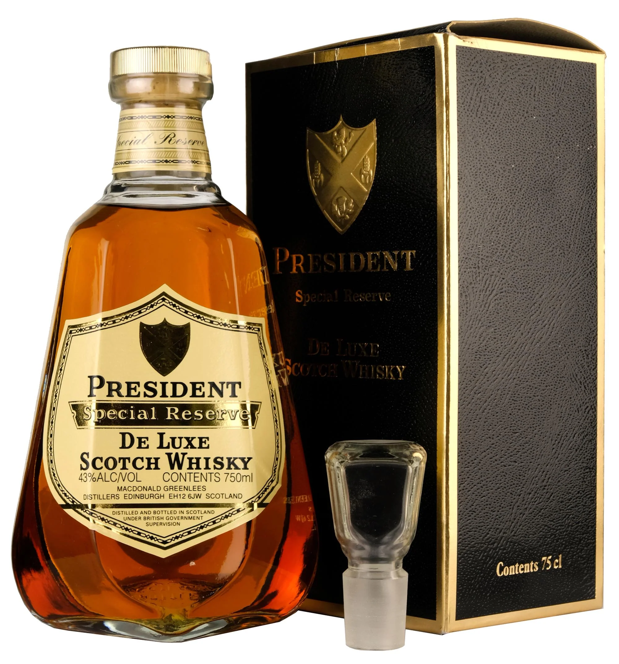 President Special Reserve De Luxe Whisky | 1980s
